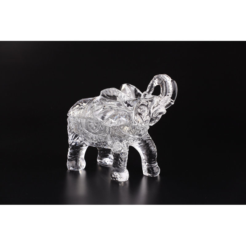World Menagerie Pentillie Glass Elephant Figurine & Reviews Wayfair